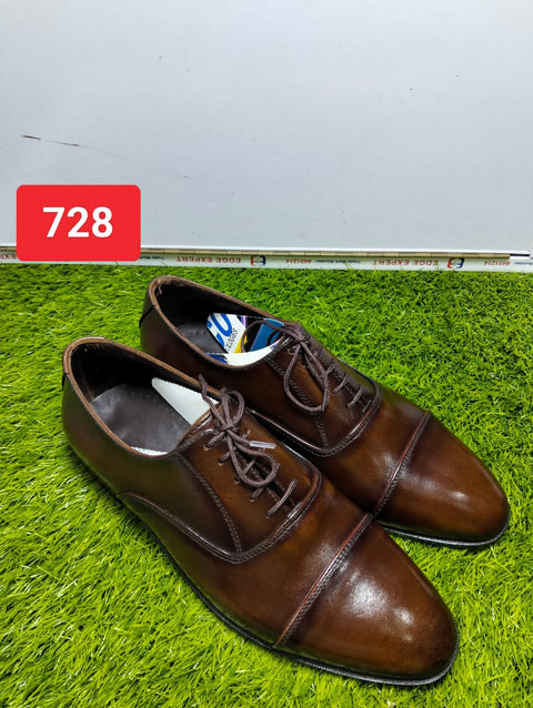 Men’s Classic Brown Leather Oxford Dress Shoes