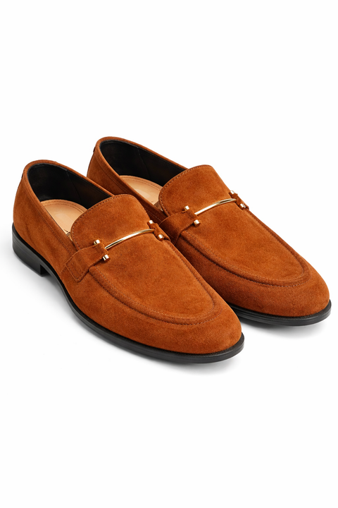 Men’s Camel Suede Loafers