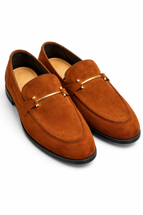 Men’s Camel Suede Loafers
