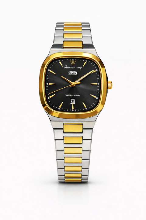 Luxury Two-Tone Stainless Steel Men’s Wristwatch